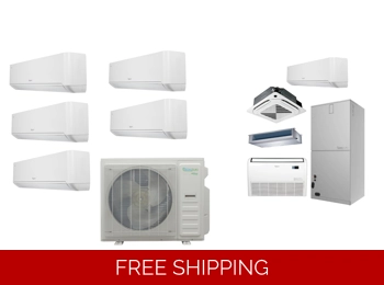 Daizuki 5 Room Mini Split AC Heat Pump (-13°F) 22 SEER2/11.2 EER/10 HSPF (R454B)